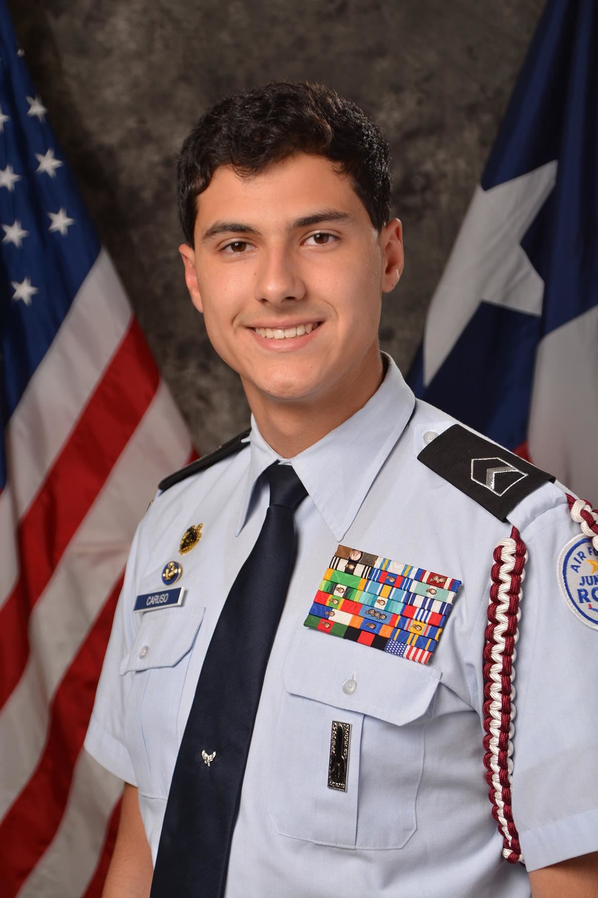 Bridgeland High School junior Tomas Caruso receive a scholarship to take part in the 2022 Air Force Flight Academy Program.